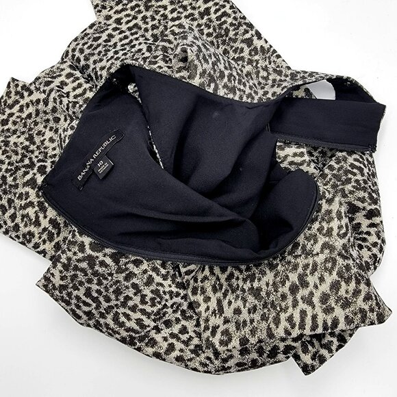 Banana Republic Womens Leopard-Print Sleeveless Sheath Dress Size 10 - Picture 6 of 11